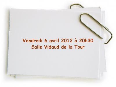 Réunion 6 avril 2012