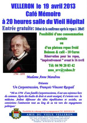 Affiche Café Mémoire Raspail