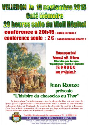 Affiche Café Mémoire Le chasselas