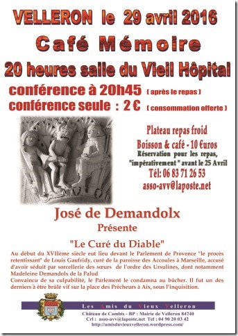 Affiche Café mémoire Le curé du diable